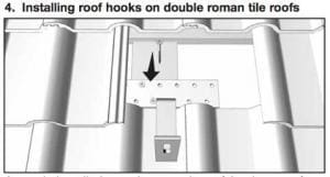 Conergy Roman Tile roof mounting bracket Conergy mounting bracket for solar panels on roofs made of Roman tiles