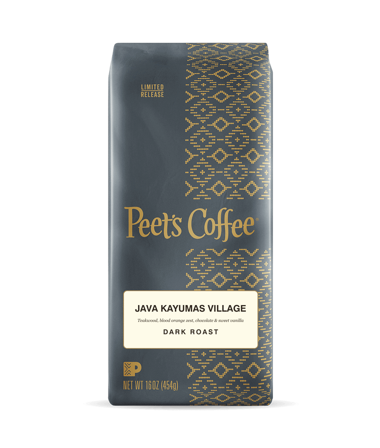 Peet's Coffee Java Kayumas Village  Limited Release coffee beans in a silver bag