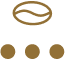 icon of coffee bean with three filled in circles
