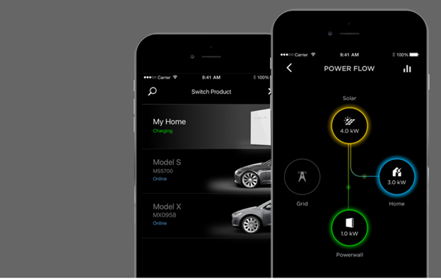 Tesla powerwall 2 screenshots of iphone application Tesla powerwall 2 screenshots of iphone application